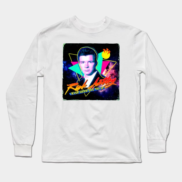 Rick Astley Never Gonna Give You Up Long Sleeve T-Shirt by Vamp Pattern